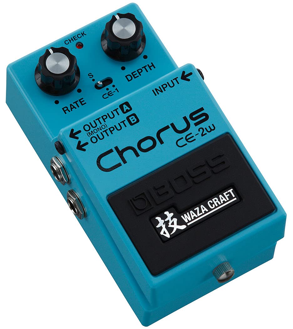 Boss Ce 2W Waza Craft Chorus Bundle With 10Ft Instrument Cable, 6In Patch Cable, And Picks